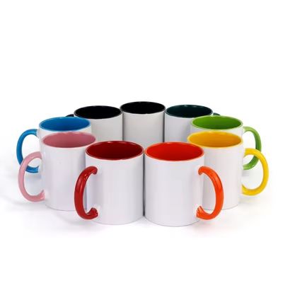 11oz Keramische Farb Kaffeetasse mit Handgriff Sublimation Blanks im modernen Design
