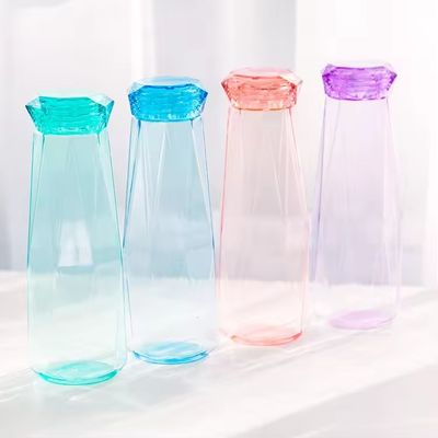 Bequeme 21,5*7,5cm Glas-Wasserflasche Ideal für Büro-Camping und aktive Lebensstile