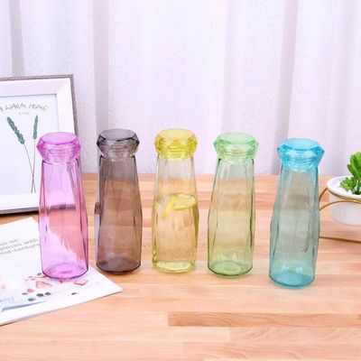 Bequeme 21,5*7,5cm Glas-Wasserflasche Ideal für Büro-Camping und aktive Lebensstile