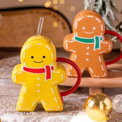 Gingerbread-Form Weihnachtskeramik-Tasse Geschenk-Kaffee-Tasse für nachhaltige Getränke
