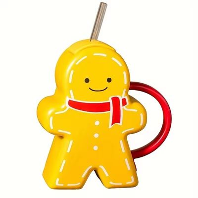 Gingerbread-Form Weihnachtskeramik-Tasse Geschenk-Kaffee-Tasse für nachhaltige Getränke