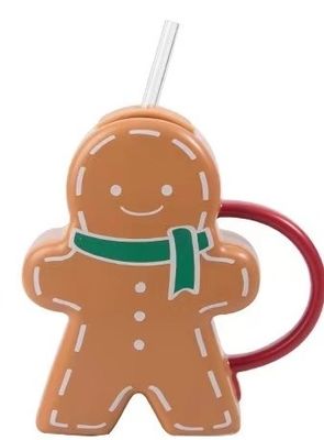 Gingerbread-Form Weihnachtskeramik-Tasse Geschenk-Kaffee-Tasse für nachhaltige Getränke