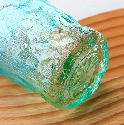 LID Transparente klare Dose Glas 350 ml Kreative tragbare undichte Farbe Rinde Muster