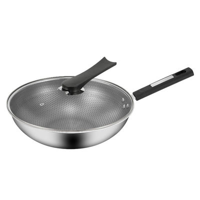 Honighals-Wok nicht klebendes Kochgeschirr für den Allgemeinen auf Gas und Induktionskocher 32/34 Cm Durchmesser