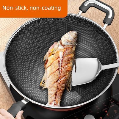 Glasdeckel Fritten Topf Küchengerät Kochgeschirr Pfanne Metallmaterial Honigsack Wok Ein Griff