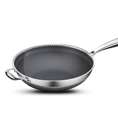 Nichtklebende Innenbeschichtung aus Edelstahl Wok mit schneller Erwärmung und anpassbaren Modellen