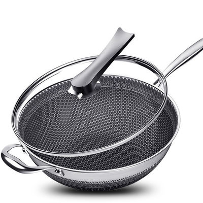 Nichtklebende Innenbeschichtung aus Edelstahl Wok mit schneller Erwärmung und anpassbaren Modellen