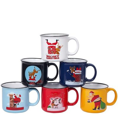 14 OZ Weihnachtskaffeetasse mit lustigen Weihnachtsmann-Design-Geschmacksbechern heiße Schokolade