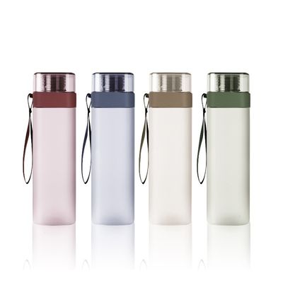 Farbenfrohe Plastikflasche mit undichtem Flip-Lad und Griffseil