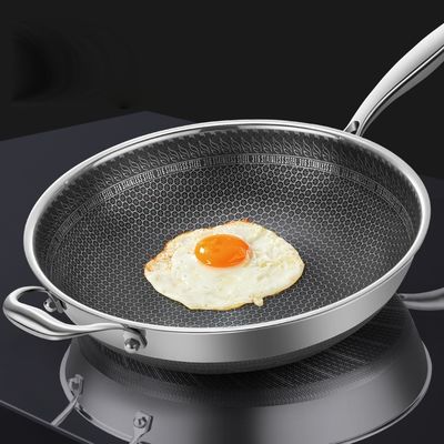 Vorrätige Küche muss nicht klebende Honigkraut-Frittierpfannen mit hitzebeständigem Griff haben