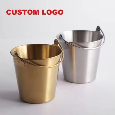 Metall amerikanischer Stil Goldbeschichtet Hirschgriff Edelstahl Champagner Schüssel Eimer Kühlschrank