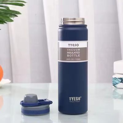 Mehrfachverwendbare Wärmeflasche Umweltschonende, breite Flasche mit doppelter Wand aus Edelstahl