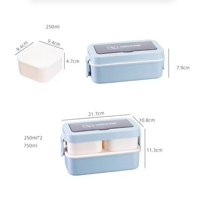Umweltschonende Vorteile Mehrfachverwendbare tragbare Plastik-Bento-Lunchbox für alle Altersgruppen