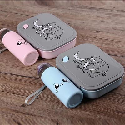 1000 ml 400 ml wiederverwendbares tragbares Kunststofffach Mikrowellen-Lunchbox für Kinder