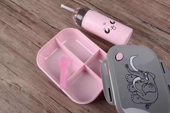 1000 ml 400 ml wiederverwendbares tragbares Kunststofffach Mikrowellen-Lunchbox für Kinder