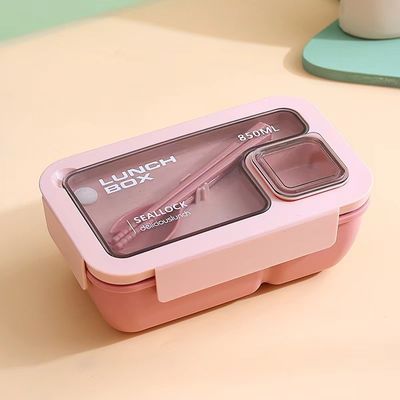 Wiederverwendbare tragbare Plastik-Bento-Lunchbox für alle geeigneten Personen im Schulstil
