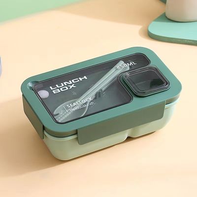 Wiederverwendbare tragbare Plastik-Bento-Lunchbox für alle geeigneten Personen im Schulstil