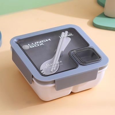 Wiederverwendbare tragbare Plastik-Bento-Lunchbox für alle geeigneten Personen im Schulstil