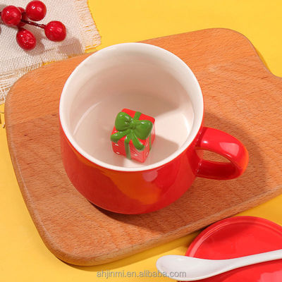Handgefertigte Keramik-Tasse niedliche Tier 3D Trinkbecher für Tee Kaffee Geschenk