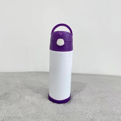 12oz 350ml Edelstahl Isolierte weiße Kinder Sublimation Wasserflasche ideal für alle Altersgruppen