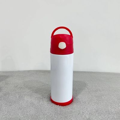 253g Doppelwand-Edelstahl Sublimation Kinder Vakuumthermosflasche mit Strohdeckel