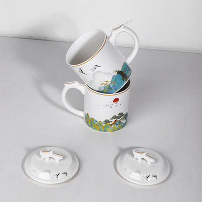 Prozellanbecher Anpassung 400ml Keramik Tasse Geschenk Kaffeeflasche Rutschfester Griff
