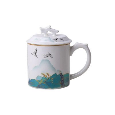 Prozellanbecher Anpassung 400ml Keramik Tasse Geschenk Kaffeeflasche Rutschfester Griff