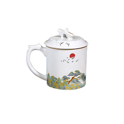 Prozellanbecher Anpassung 400ml Keramik Tasse Geschenk Kaffeeflasche Rutschfester Griff