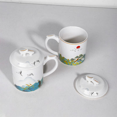 Prozellanbecher Anpassung 400ml Keramik Tasse Geschenk Kaffeeflasche Rutschfester Griff