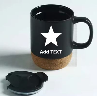 Custom Creative Simple Cork Bottom 450 Keramikbecher für nachhaltige Getränke