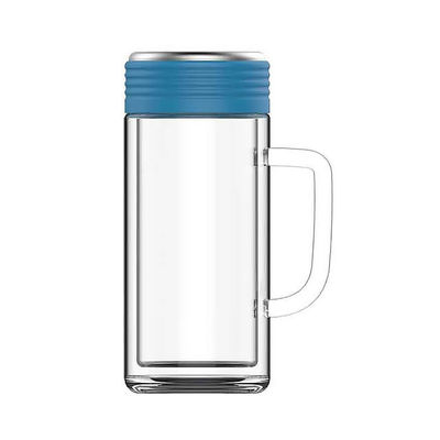 Klassischer Stil Transparentes Glas Isoliertes Wasserbecher mit Griff und Teekabinen