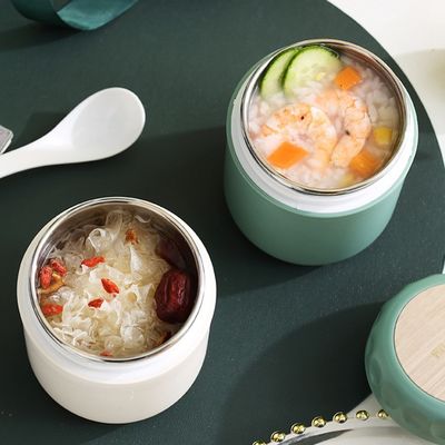 Portable 400ml 304 Lebensmittelqualität Edelstahl Isolierte Suppen Tasse mit breitem Mund und Löffel