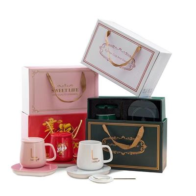 Custom Logo 350ml Materialien Keramische Temperaturkontrolle Smart Coffee Mug UBS Warmer Cup