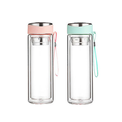 Hersteller Custom Logo 320 ml Doppelwandglasflaschen für Luxusdesign