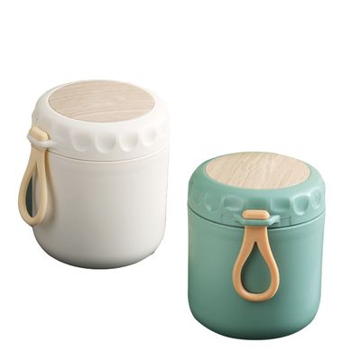 Isolierter Frühstücksbecher Lebensmittelkrug 400ml Cute Design Style Thermos Lunchbox mit Löffel