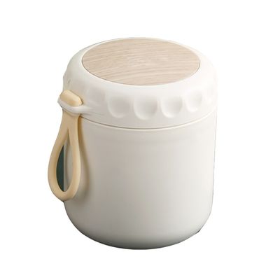Isolierter Frühstücksbecher Lebensmittelkrug 400ml Cute Design Style Thermos Lunchbox mit Löffel