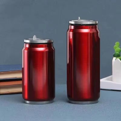 Gold-Doppelwand-Rostflasche aus Edelstahl Cola-Flasche Vakuum-Thermoskannen Wasser-Coke-Flasche 350/500ml