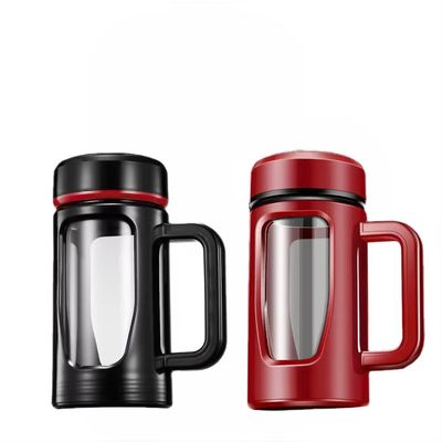 Klassischer Design Stil Unzerbrechliche Doppelwand-Tee-Infuser Wasserflasche für einfache Reisen
