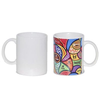 11oz Keramik-Sublimations-Tasche, benutzerdefiniertes Design, nicht umgekehrt, weiß mit Perlenveredelung