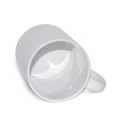 11oz Keramik-Sublimations-Tasche, benutzerdefiniertes Design, nicht umgekehrt, weiß mit Perlenveredelung