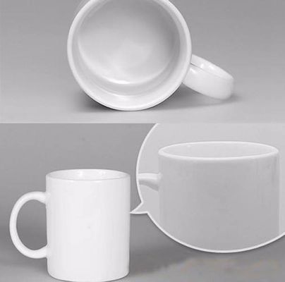 11oz Keramik-Sublimations-Tasche, benutzerdefiniertes Design, nicht umgekehrt, weiß mit Perlenveredelung