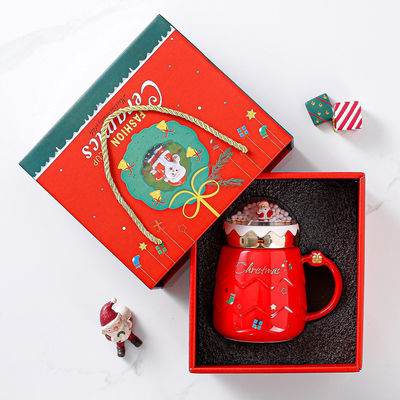 Keramische Weihnachtsbecher mit großer Kapazität für Hausgeschenke