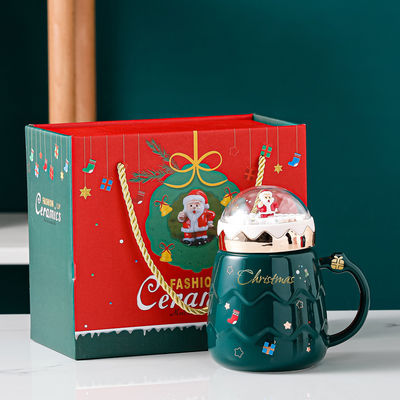 Keramische Weihnachtsbecher mit großer Kapazität für Hausgeschenke