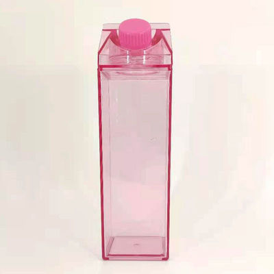 Durchsichtige undichte Tasse 500 ml Plastikflasche Wasser BPA-frei Viereck Milchkarton Form