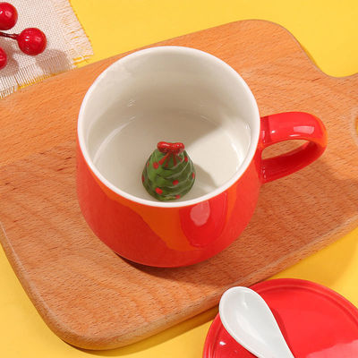 Nachhaltige Weihnachts-Handgemachte Keramik Teetasse 3D-Kaffee-Tasse für Geschenke und Partys
