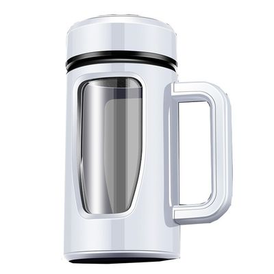 Klassische Wasserflasche mit Doppelschicht-Dämmung und rutschfester Glashülle