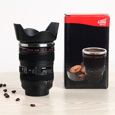 Einzigartige 400ml Isolierte Automatische Dreh-Rührkamera Objektiv Form Kaffeetasse für Tee