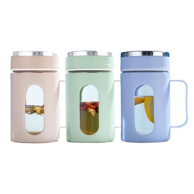 Büro-Geruchstee-Kaffee-Tasse 500 ml Glasbecher mit individuell angepasster Farbe Deckel und Griff