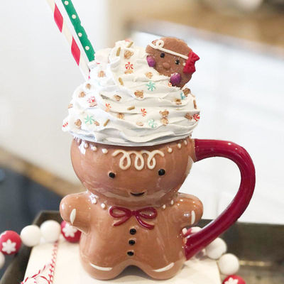 Weihnachtstag Feiertag Custom 300ml lustiger Lebkuchen-Mann Zauber-Cookie-Tasche