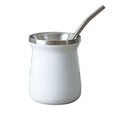 Büromug für Männer mit Stroh Custom Logo Becher Tropfenbeständige Edelstahl Wasserflasche 12oz Kapazität